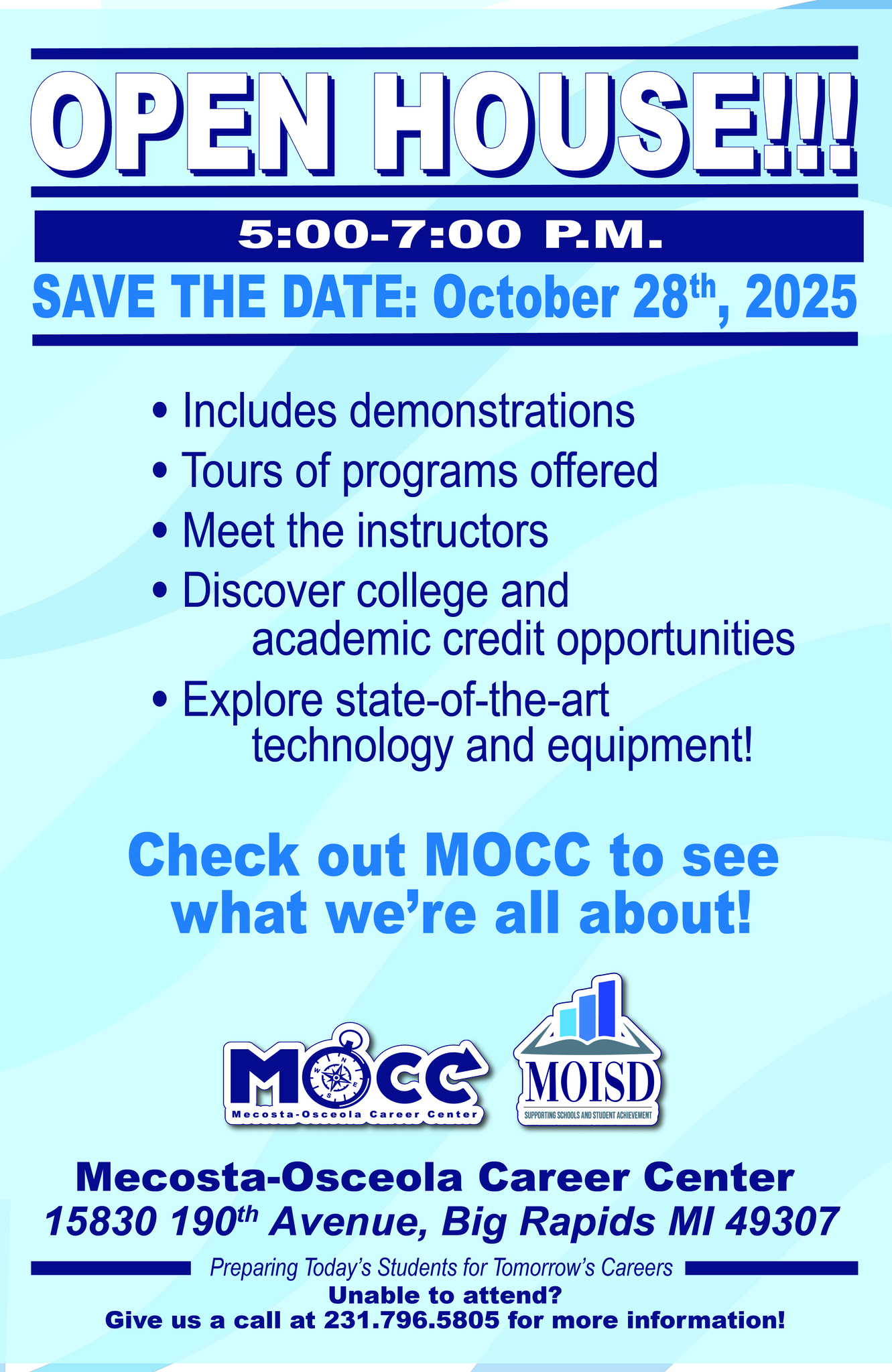 MOCC Open House Flyer
